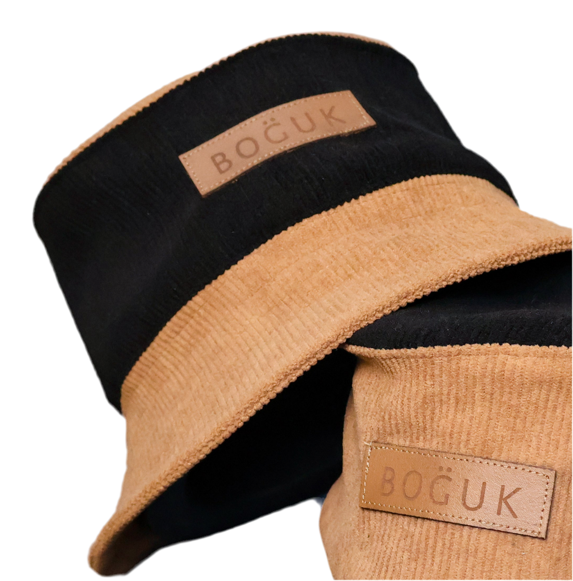 Cordial Bucket Hat (black on brown) - BOGUK