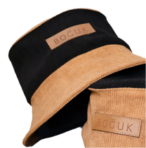 Cordial Bucket Hat (black on brown) - BOGUK