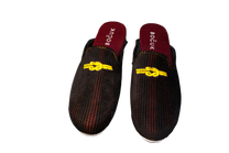 Ganda Open Mule (Black/Burgandy) - BOGUK