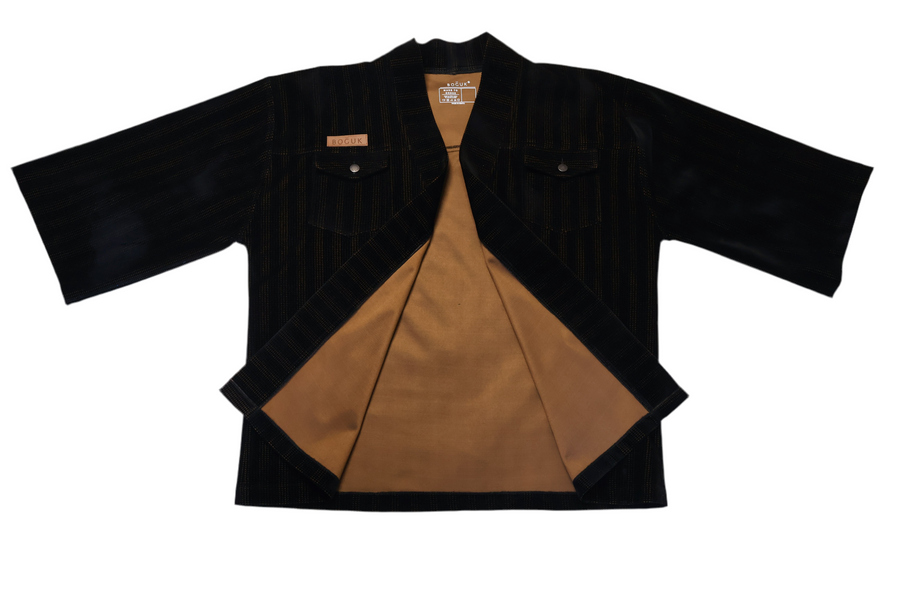 Kyoto Kimono (black/camel brown) - BOGUK