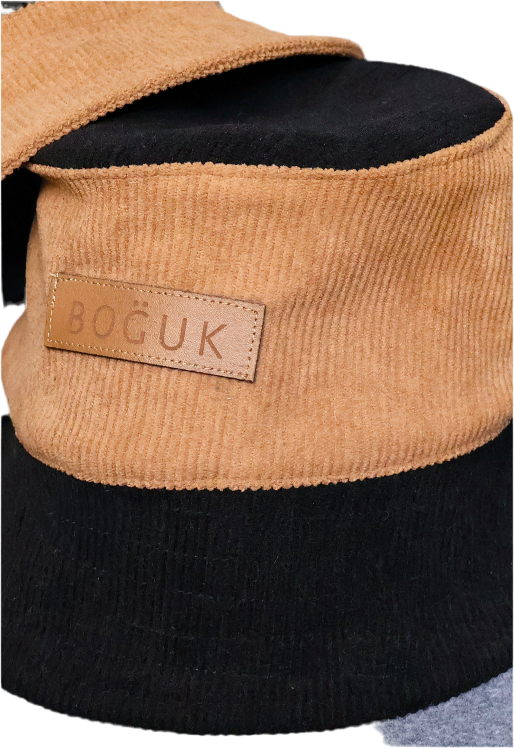 Cordial Bucket Hat (brown on black) - BOGUK