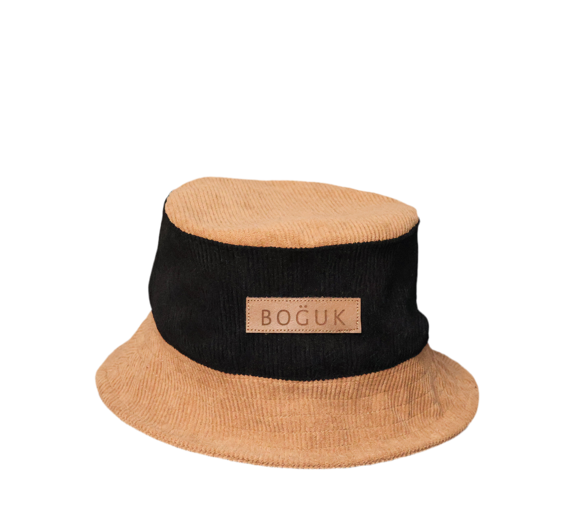 Cordial Bucket Hat (black on brown) - BOGUK