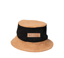 Cordial Bucket Hat (black on brown) - BOGUK