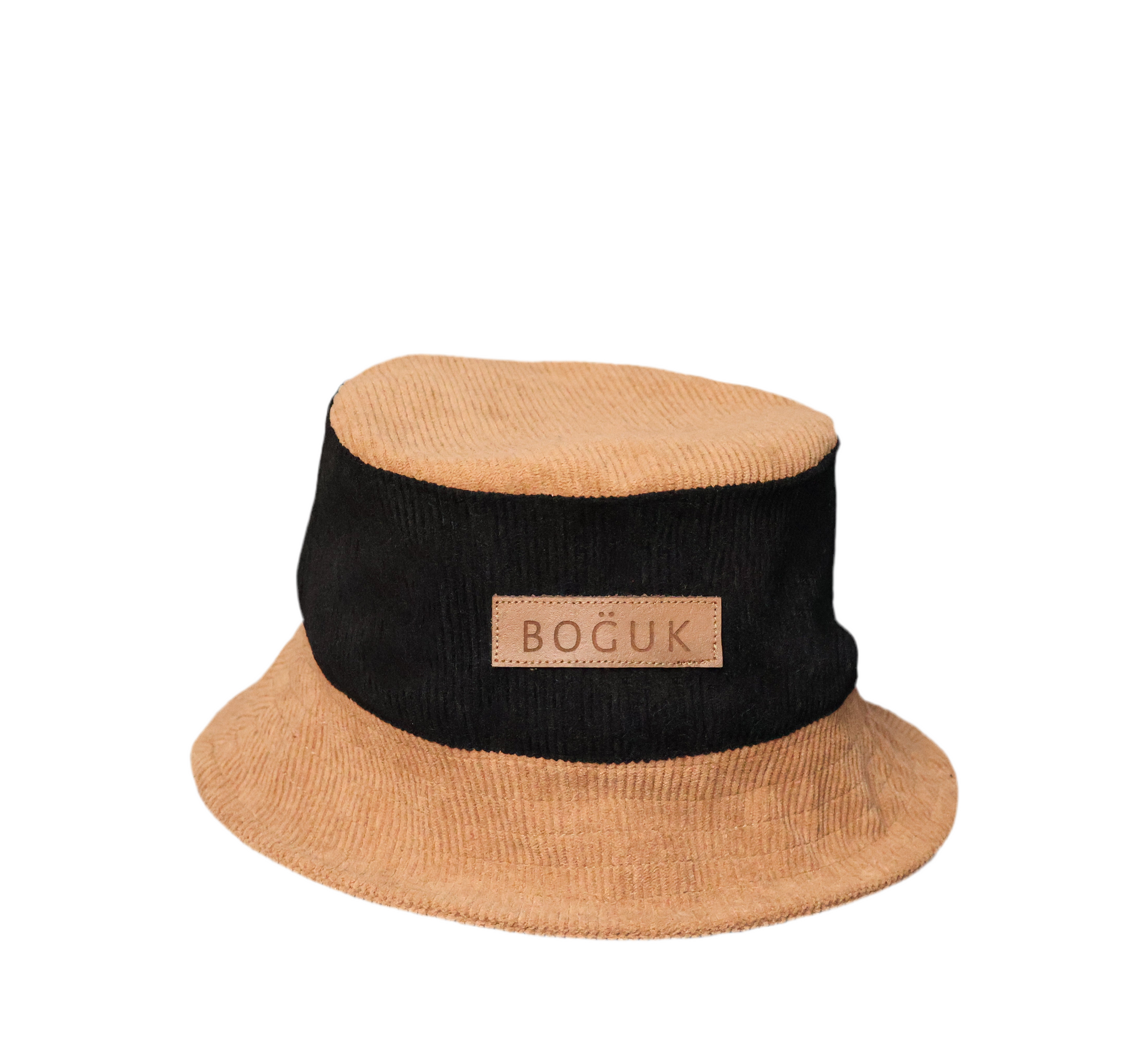Cordial Bucket Hat (black on brown) - BOGUK