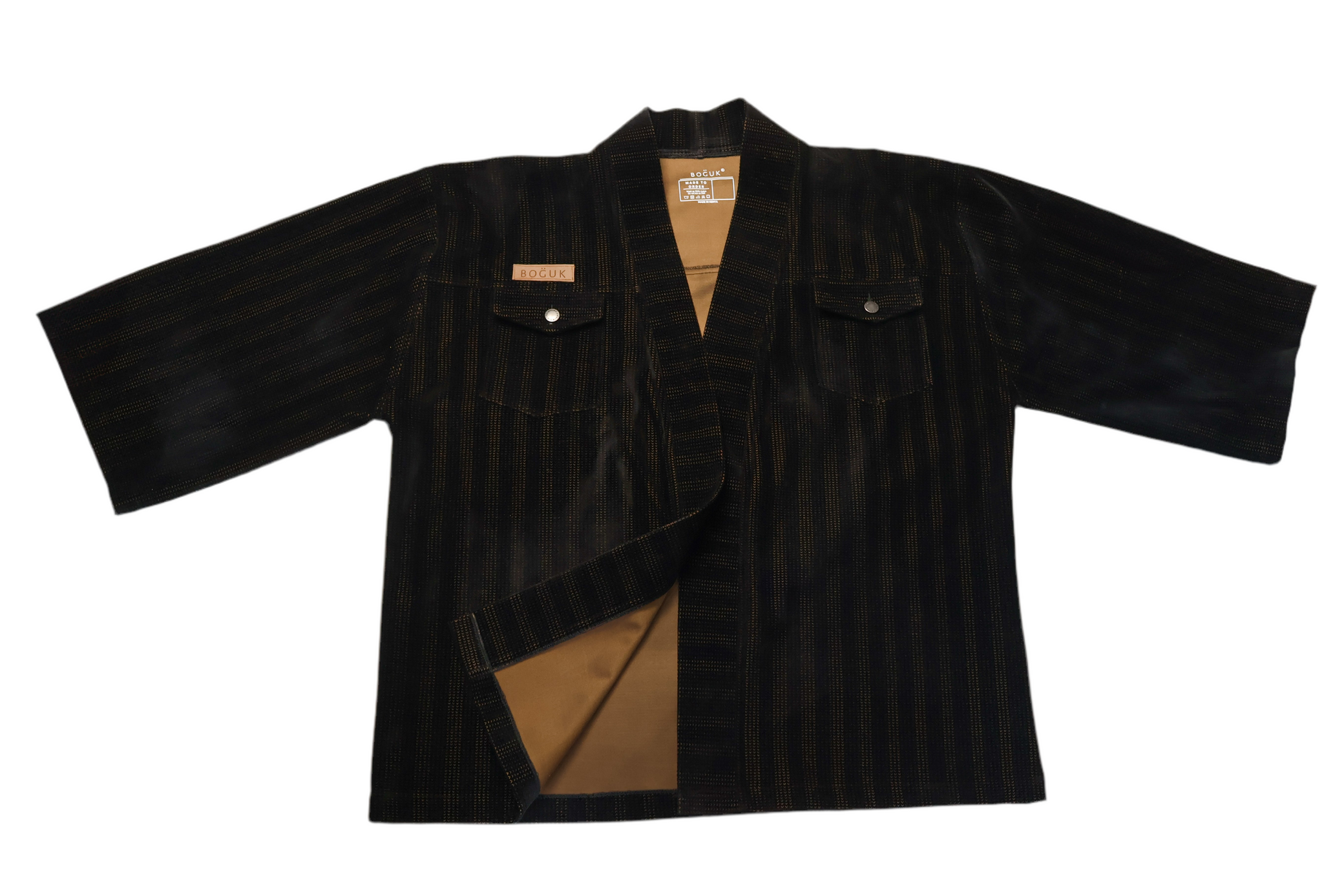 Kyoto Kimono (black/camel brown) - BOGUK
