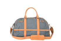Green Canvas/ Leather Duffle Bag - BOGUK