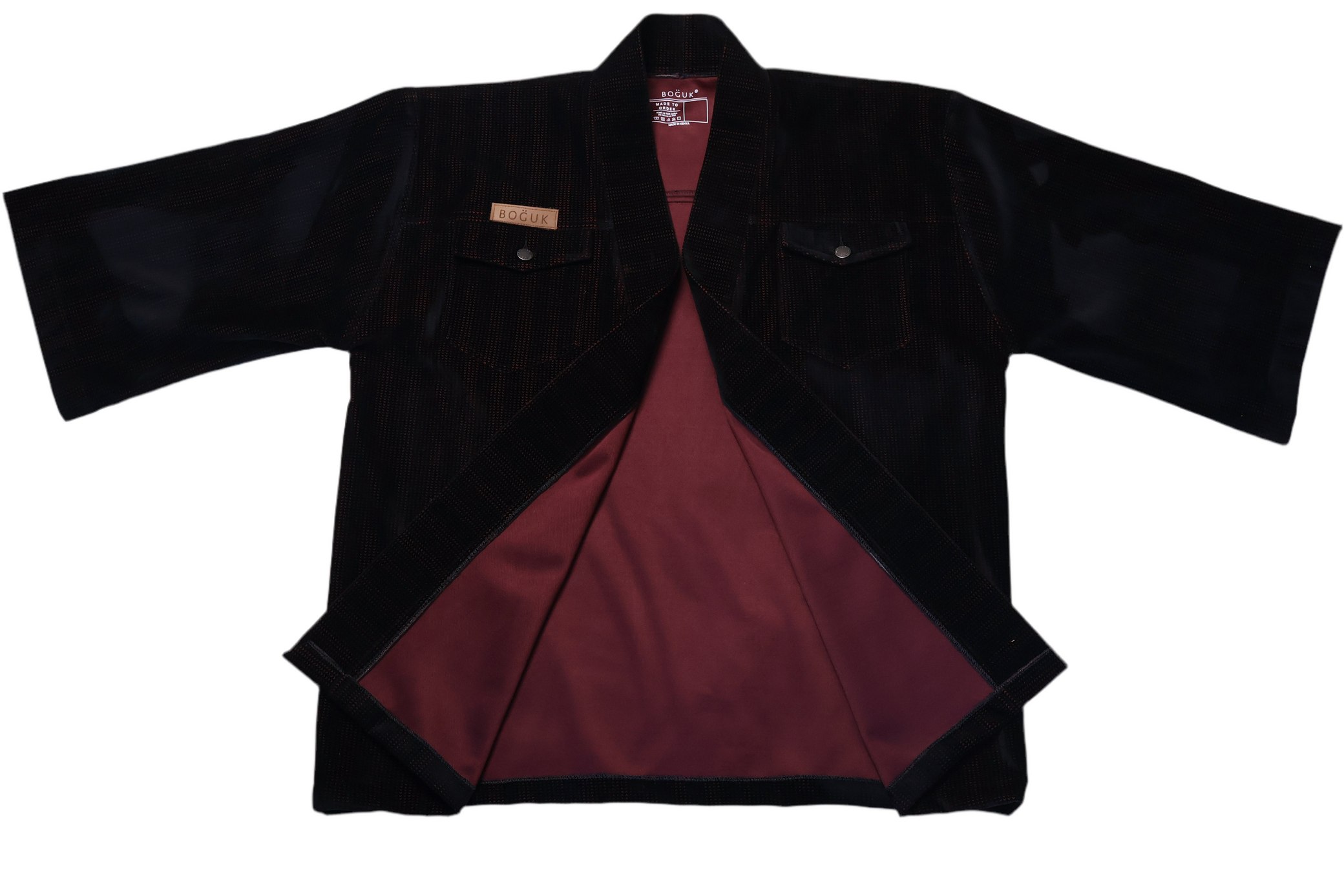 Kyoto Kimono (black/burgandy) - BOGUK