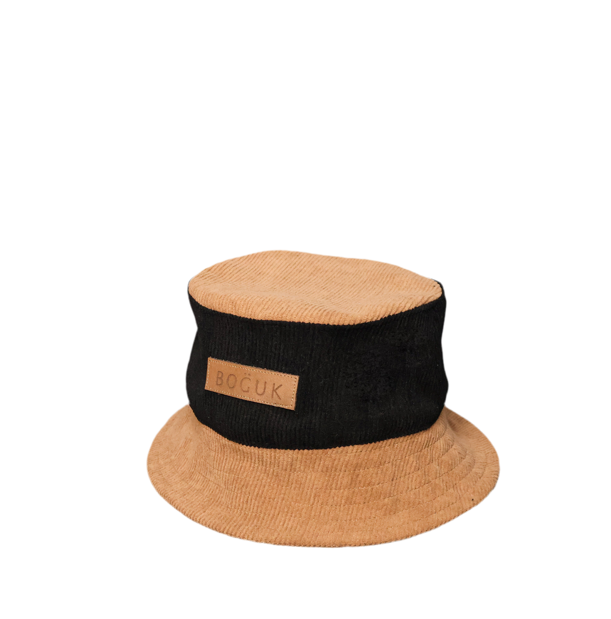 Cordial Bucket Hat (black on brown) - BOGUK