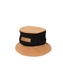 Cordial Bucket Hat (black on brown) - BOGUK