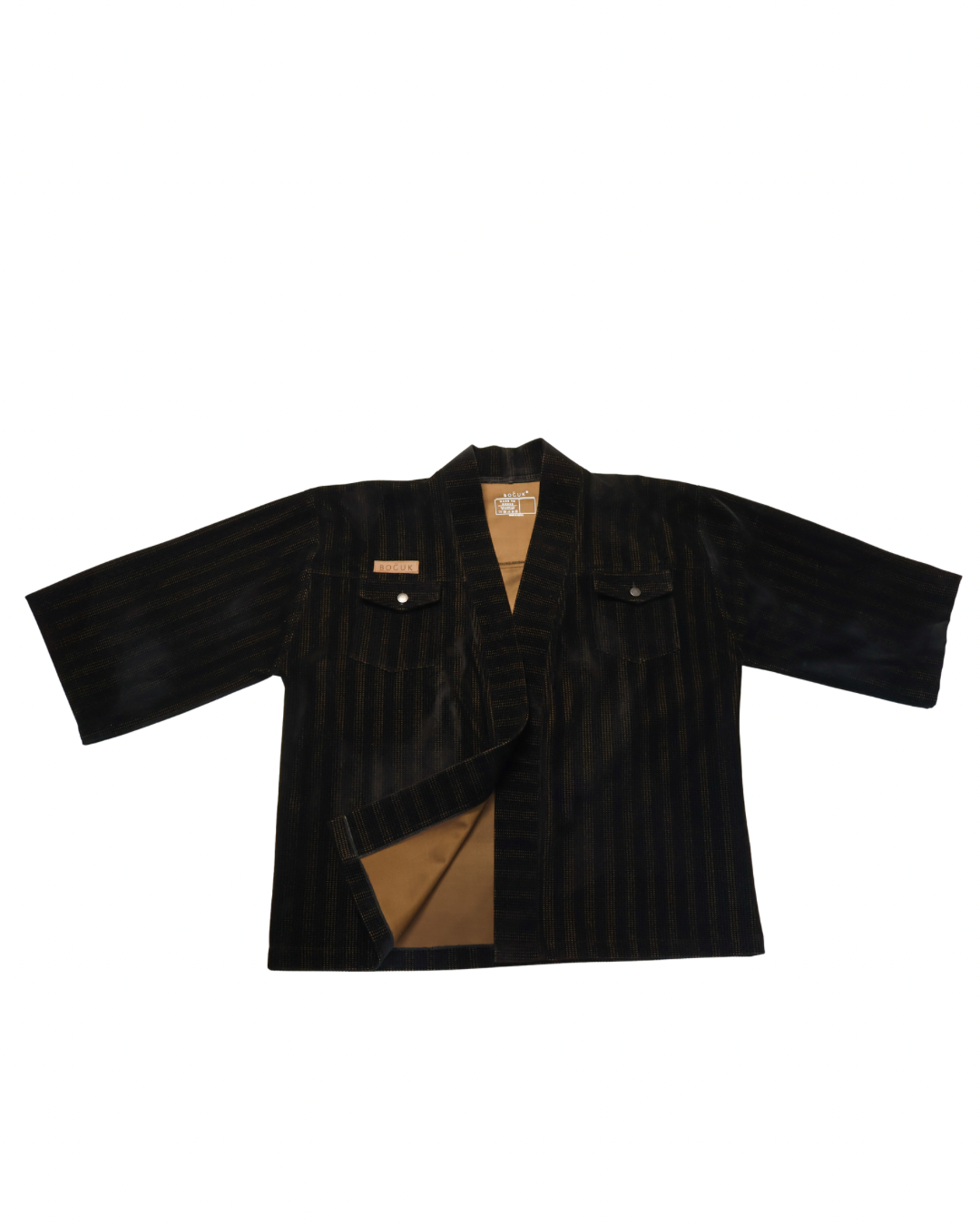 Kyoto Kimono (black/camel brown) - BOGUK